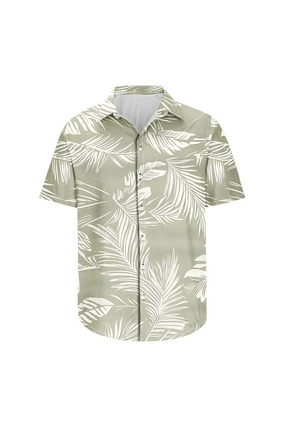 George Hawaiian Shirt for Men Short Sleeve Stylish Funky Sun Surf-Boards Palms Vacation Beach Shirts