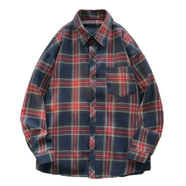 Aloohaidyvio George Long Sleeve Dress Shirts for Men - Regular-Fit Casual Button-Down Shirt with Pockets
