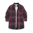 thumbnail image 1 of Aloohaidyvio George Men's Casual Flannel Shirt Plaid Long Sleeve Button Down Western Shirt, 1 of 5