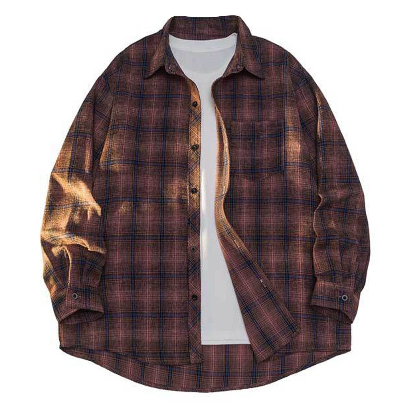 Men's Shirt Fashion  Plaid Casual Flannel Shirts main image 1