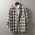 thumbnail image 1 of Aloohaidyvio George Men's Flannel Shirts Long Sleeve Button Down Plaid Shirt Lightweight Shirt Jacket, 1 of 1