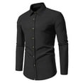thumbnail image 1 of Aloohaidyvio George Men's Slim Fit Cotton Business Shirt Solid Long Sleeve Button Down Dress Shirts, 1 of 6