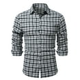 thumbnail image 1 of Aloohaidyvio George Mens Casual Dress Shirts Plaid Button Down Shirt Long Sleeve Formal Business Gingham Shirt for Men, 1 of 5