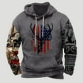 thumbnail image 1 of Aloohaidyvio George Mens Comfortable Hoodie Heart Pattern Printed Hooded Pocket Drawstring Sweatshirt, 1 of 3
