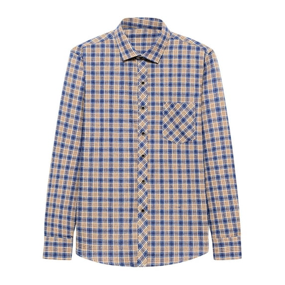 Aloohaidyvio George Mens Flannel Shirt Long Sleeve Button Down Plaid Flannel Shirt