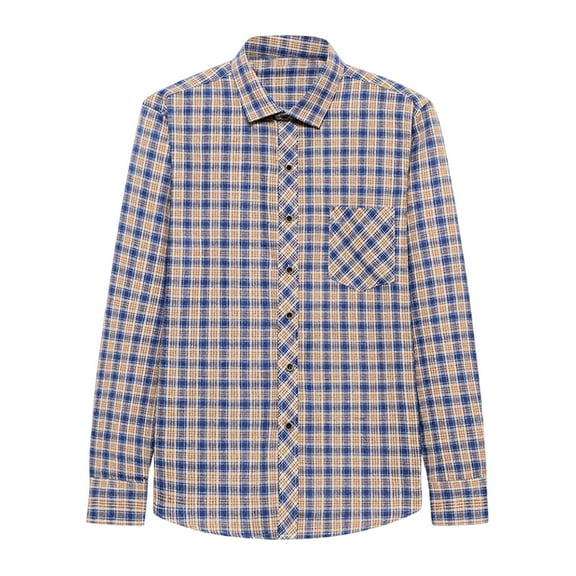 Aloohaidyvio George Mens Flannel Shirt Long Sleeve Button Down Plaid Flannel Shirt