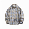 thumbnail image 1 of Aloohaidyvio George Mens Flannel Shirts Cotton Long Sleeve Casual Regular Fit Button Down Plaid Shirts, 1 of 3