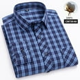 thumbnail image 1 of Aloohaidyvio George Mens Flannel Shirts Cotton Long Sleeve Casual Regular Fit Button Down Plaid Shirts, 1 of 5