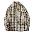 thumbnail image 1 of Aloohaidyvio Mens Flannel Shirts Long Sleeve Plaid Shirt Jacket Button Down Shirt with Pockets, 1 of 5