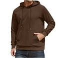 thumbnail image 1 of Aloohaidyvio George Mens Hoodie Pullover Long Sleeve Casual Fashion Sweatshirts Drawstring Gym Hooded Shirt with Kanga Pocket, 1 of 5