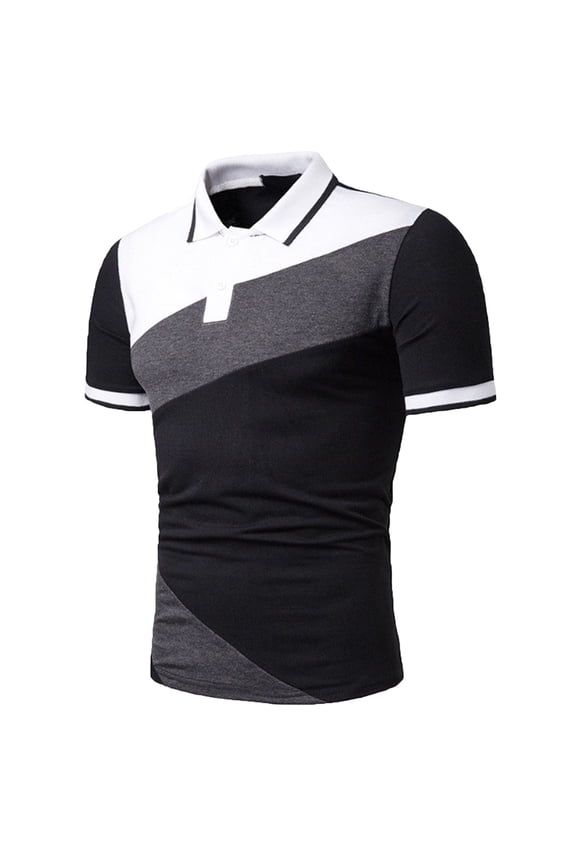 George Mens Polo Shirts ,Spring Summer Mens Golf Sports Polo Shirt Short Sleeve Performance Moisture-Wicking Pique Shirt Business Casual Shirt