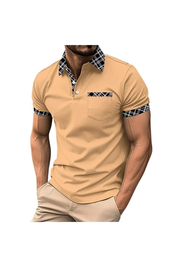George Mens Polo Shirts ,Spring Summer Mens Golf Sports Polo Shirt Short Sleeve Performance Moisture-Wicking Pique Shirt