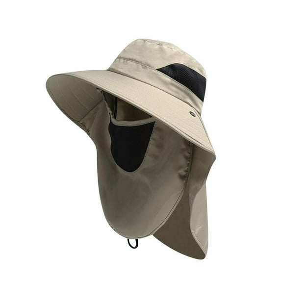 Aloohaidyvio George Summer Outdoor Sun Protection Fishing Cap Neck Face Flap Hat Wide Brim