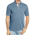 thumbnail image 1 of Aloohaidyvio George T Shirts for Men Big and Tall,Men's Casual Henley Shirts Classic Button Cotton Short Sleeve T-Shirt Summer Basic Solid Lightweight Tees Tops, 1 of 5