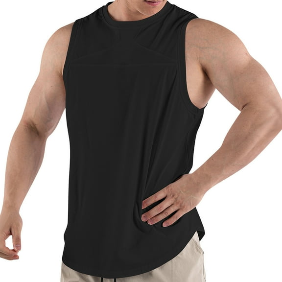Aloohaidyvio George Tank Tops for Men Big and Tall,Men's Tank Tops Quick Dry Workout Swim Beach Shirts Sleeveless Shirts for Bodybuilding Gym Fitness Training