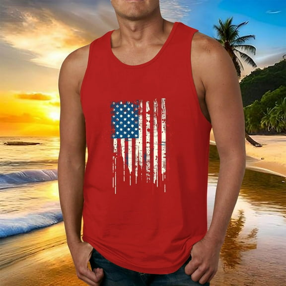 Aloohaidyvio George Tank Tops for Men Big and Tall,Men's Quick Dry Workout Tank Top Gym Muscle Tee Fitness Bodybuilding Sleeveless T Shirt