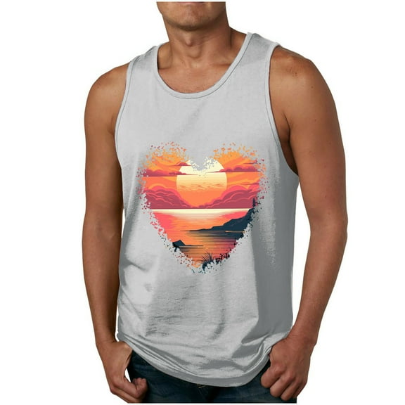 Aloohaidyvio George Tank Tops for Men Big and Tall,Men's Tank Top Soft Performance Boxing Gym Shirts Plain Muscle Tee