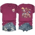 thumbnail image 1 of Aloohaidyvio Graphic T Shirts for Women,Summer Women's Boho Flower Crew Neck T Shirt 2024 Spring Vintage Flowers Printed Shirt Colorful Wildflower Casual Botanical Tops Tee, 1 of 6