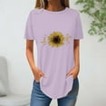 thumbnail image 1 of Aloohaidyvio Graphic T Shirts for Women,2024 Summer Women's Casual Tunic Top Short Sleeve Crew Neck Soft Blouse Spring Going out Comfy Graphic Tees, 1 of 3