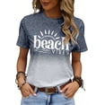 thumbnail image 1 of Aloohaidyvio Graphic T Shirts for Women,Summer Women's Vintage Beach Shirt Spring Short Sleeve Crew Neck T-Shirt 2024 Casual Graphic Tees, 1 of 5