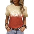thumbnail image 1 of Aloohaidyvio Graphic T Shirts for Women,Summer Women's Vintage Beach Shirt Spring Short Sleeve Crew Neck T-Shirt 2024 Casual Graphic Tees, 1 of 5