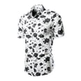 thumbnail image 1 of Aloohaidyvio Hanes Mens 2025 Hawaiian Tropical Shirt Short Sleeve Casual Button Down Floral Summer Beach Cotton Shirts, 1 of 3
