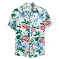 thumbnail image 1 of Aloohaidyvio Hawaiian Shirts for Men,Men's Hawaiian Floral Shirts Cotton Linen Button Down Tropical Holiday Beach Shirts, 1 of 3