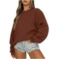 thumbnail image 1 of Aloohaidyvio Hoodies,Fashion Womens Sweatshirt Long Sleeve Round Neck Ladies Tops Blouse, 1 of 6