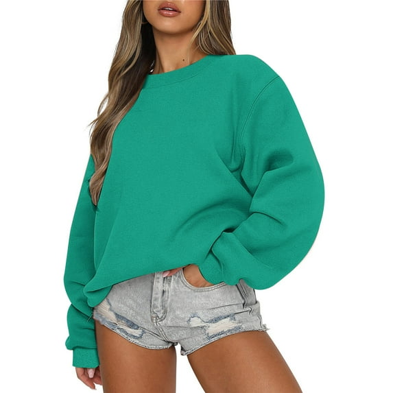Aloohaidyvio Hoodies,Fashion Womens Sweatshirt Long Sleeve Round Neck Ladies Tops Blouse