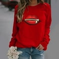 thumbnail image 1 of Aloohaidyvio Hoodies,Ladies Fashion Zip Lip Graphic Print Sleeve Crew Neck Sweatshirt, 1 of 6