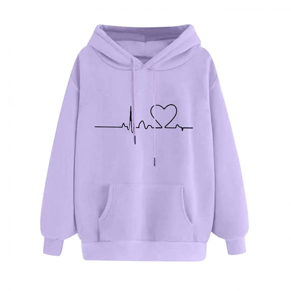 Aloohaidyvio Hoodies,Women Loose Long Sleeve Sweatshirt Hooded Hoodie Sweatshirt Blouse