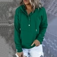 thumbnail image 1 of Aloohaidyvio Hoodies,Womens Casual Solid Zipper Splicing Loose Hooded Long Sleeve V-Neck Tops, 1 of 6