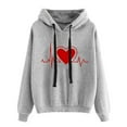 thumbnail image 1 of Aloohaidyvio Hoodies,Womens Fashion Sweatshirt Casual Long Sleeve Print Hooded Pocket Tops Blouse, 1 of 5