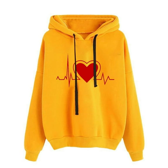 Aloohaidyvio Hoodies,Womens Fashion Sweatshirt Casual Long Sleeve Print Hooded Pocket Tops Blouse