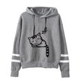 thumbnail image 1 of Aloohaidyvio Hoodies,Womens Long Sleeve Stripe Print Jumper Hoodie Sweatshirt Pullover Tops, 1 of 4