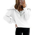 thumbnail image 1 of Aloohaidyvio Hoodies,Womens Sweatshirts Solid Turndown Collar Long Sleeve Pullover Shirt Tops, 1 of 6