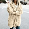 thumbnail image 1 of Aloohaidyvio Jackets Plus Size,Womens Oversized Open Front Hooded Draped Pockets Cardigan Coat Jacket, 1 of 6