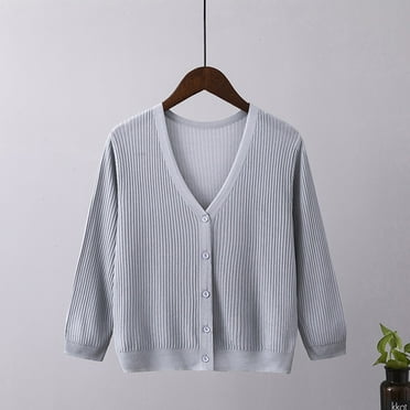 Aloohaidyvio Cardigan Sweaters for Women,Women's Cardigan Open Front Oversized Button Lightweight Sweaters V Neck Loose Cardigans Knit Outwear