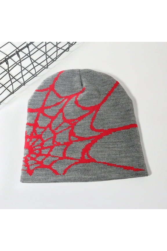 Knitted Beanie Hat for Women and Men,Beanie for Women Knitted Crochet Hat with Striped Winter Cap Y2K Accessories Grunge Goth Slouchy Beanies