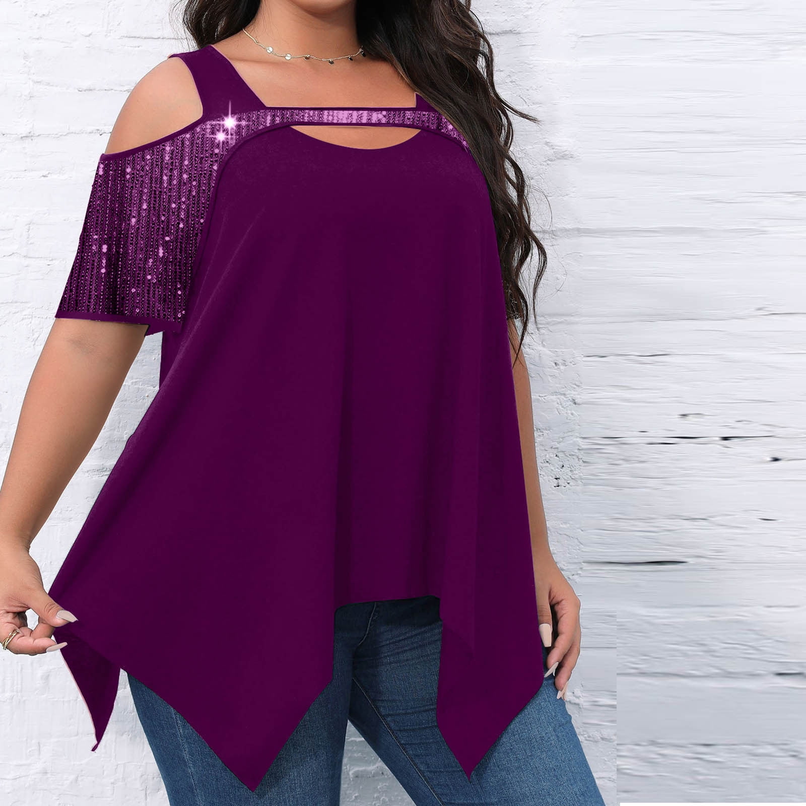 Aloohaidyvio Terra and Sky Tops Plus Size Clearance,Womens Tops Casual
