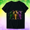 thumbnail image 1 of Aloohaidyvio Mardi Gras Clothing,Womens Mardi Gras T Shirt Mardi Gras Mask Shirt Causal Short Sleeve Carnival Party Tee Tops, Mardi Gras Shirts, 1 of 5