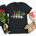 thumbnail image 1 of Aloohaidyvio Mardi Gras Masks and Beads,Womens Mardi Gras Shirts Crewneck Printed Short Sleeve Loose T-shirt,Clearance Sale Clothing, 1 of 4