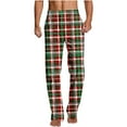 thumbnail image 1 of Aloohaidyvio Men's Cotton Plaid Flannel Pajama Pants,Brushed Soft Lounge & Sleep PJ Bottoms with Pockets, 1 of 5