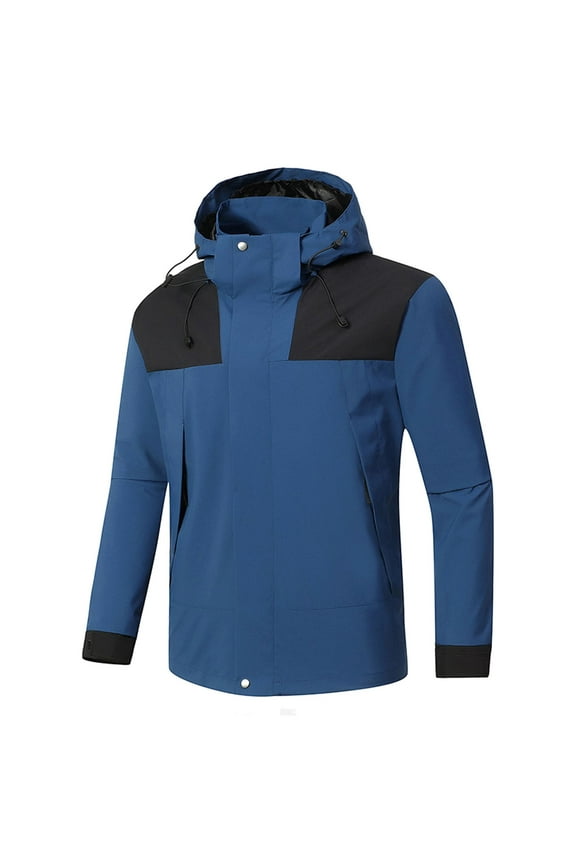 Men's Lightweight Waterproof Rain Jacket,Shell Hooded Outdoor Raincoat Hiking Windbreake jacket