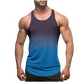 thumbnail image 1 of Aloohaidyvio Men's Muscle Shirts Sleeveless Dry Fit Gym Workout Tank Top Blue 4XL, 1 of 4