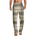 thumbnail image 1 of Aloohaidyvio Men's Pajama Pants Flannel Cotton Soft Pajamas for Men Plaid Pj Bottoms Lounge Sleepwear, 1 of 5