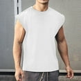 thumbnail image 1 of Aloohaidyvio Men's Sleeveless Workout Swim Shirt Quick Dry Athletic Running Gym Muscle Beach Tank Top Big and Tall White 2XL, 1 of 5