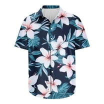 Aloohaidyvio Men's Summer Hawaiian Shirt 2025 Vacation Short Sleeve Button Down Beach Shirts
