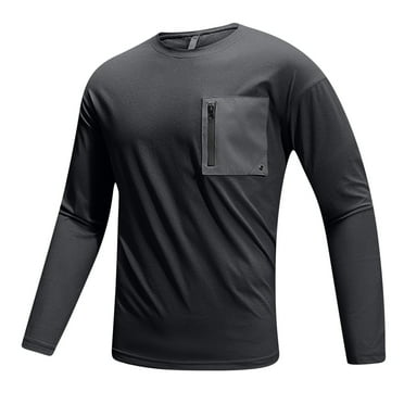 Aloohaidyvio Men's Sun Protection Shirts UV SPF UPF 50+ Long Sleeve Rash Guard Fishing Running Quick Dry Lightweight