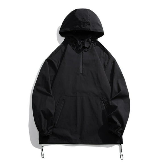 Aloohaidyvio Men's Waterproof Raincoat Lightweight Rain Jacket with Hood Softshell Windbreakerl for Hiking Travel